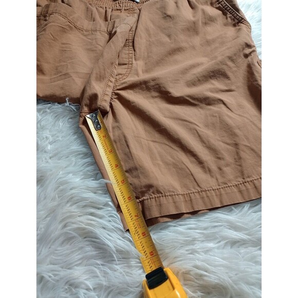 H&M Men Large Regular Fit Mid Length Pull On Drawstring Elastic Light Brown Shor - Picture 2 of 9
